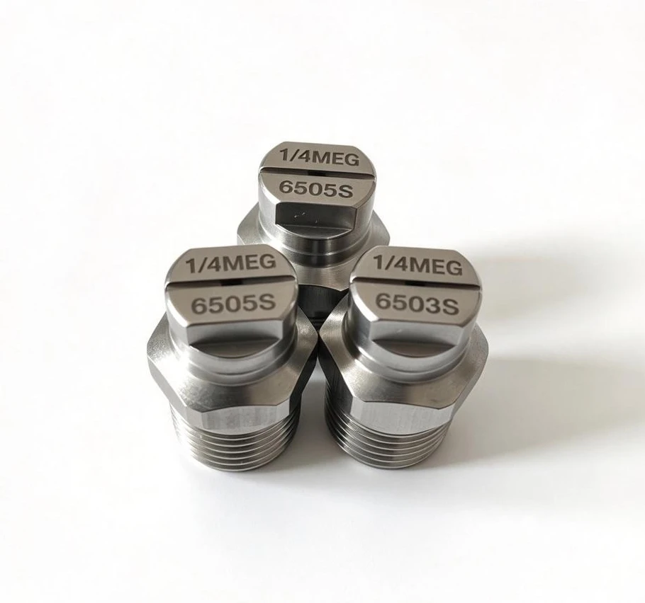 5pcs 1/4 HVV MEG High Pressure Water Jet V Flat Fan Nozzle Spray for Dust Controling for Water Broom and Underbody Cleaner
