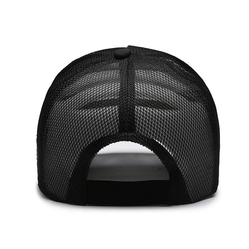 Atmungsaktive Mesh-Baseballkappe, Unisex-Sportmütze für Camping, Wandern, Picknick, Sonnenschutz, Schnallenverschluss – Detail 5