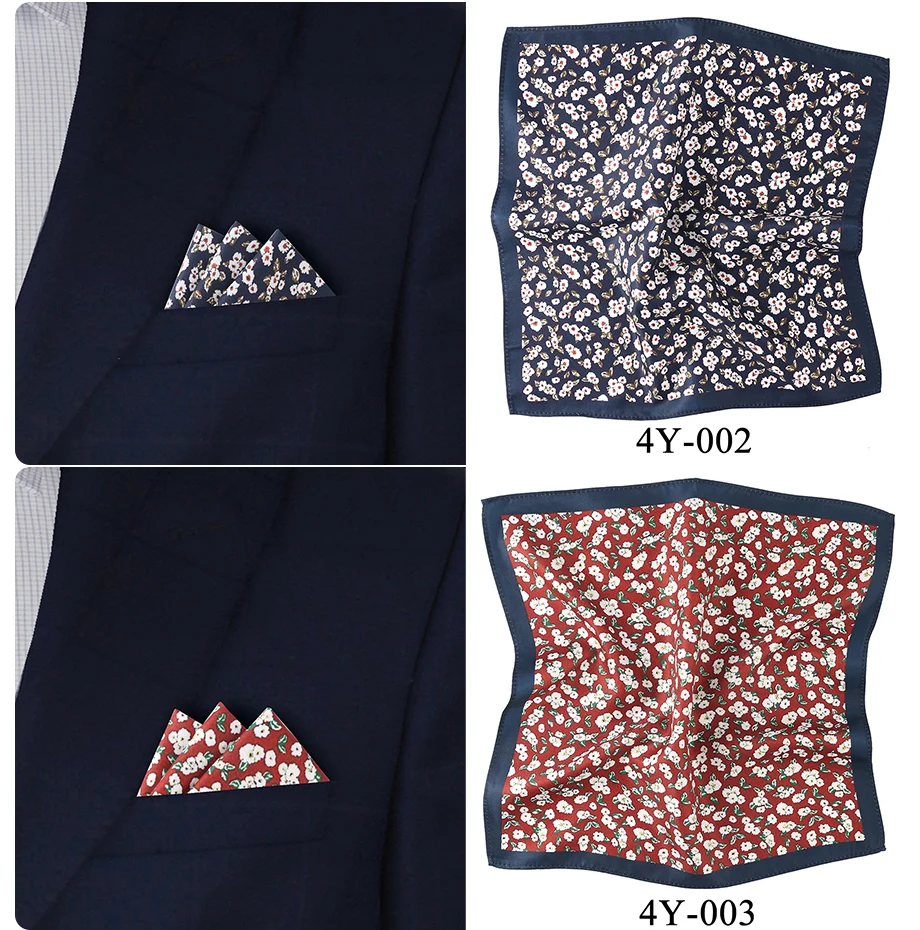 Tailor Smith New Designs Pocket Square Printed Pattern Pocket Square Fashion Men Handkerchief Floral Handkerchief Pocket Men