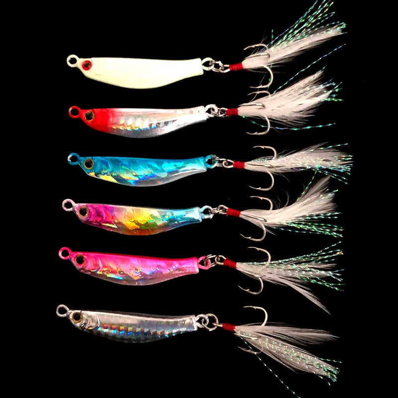 1 Stück Verkauf Langsam schütteln Jigs Angeln Jigbait Köder Metallköder Weitwurf Shore Throw Glow Kunstköder 4,9 cm/20 g – Detail 1