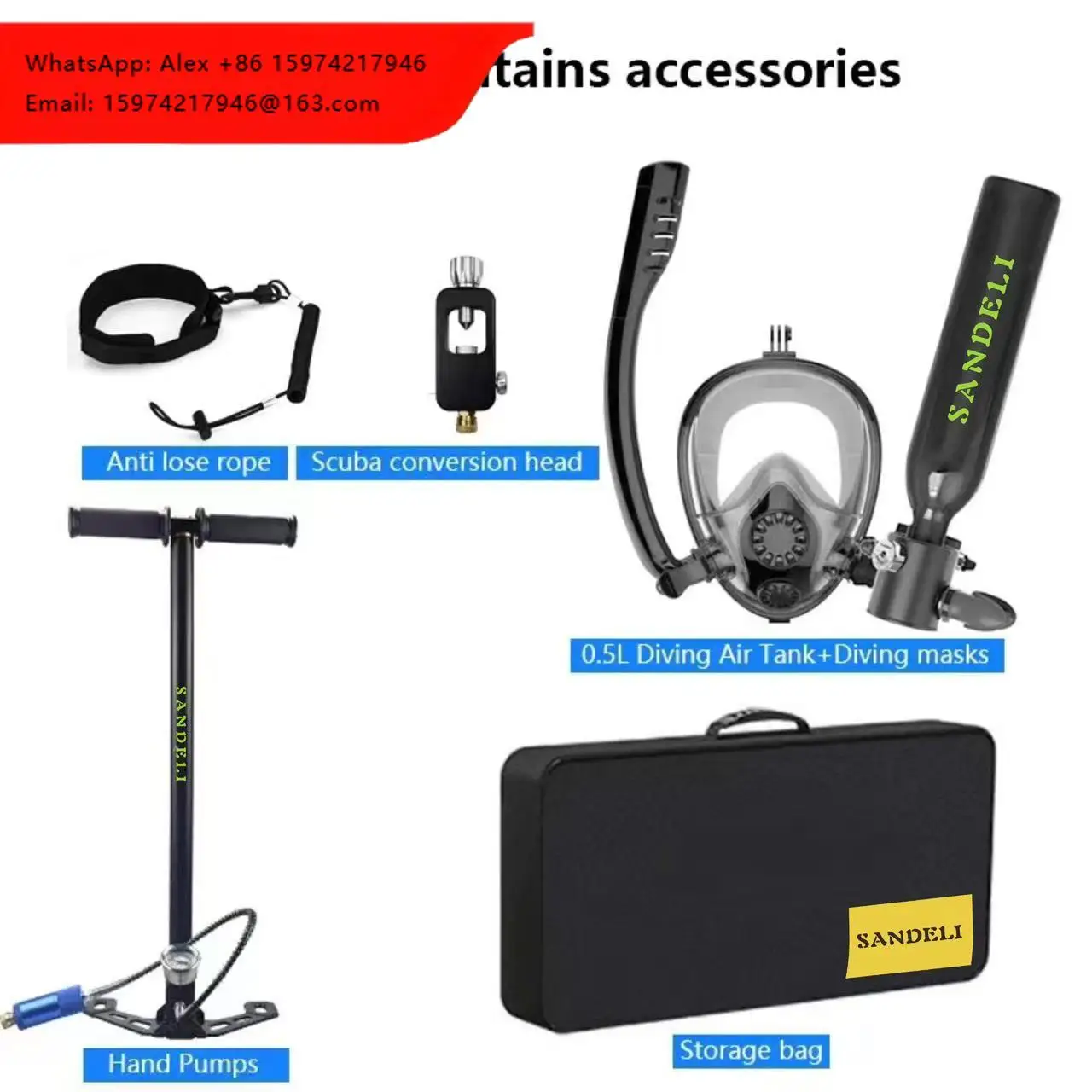 Hot Sale 0.5L Aluminum Scuba Diving Oxygen Cylinder With Safety Valve Low Pressure Portable Design
