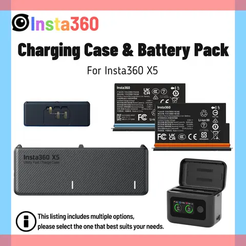 Insta360 X5 Utility Fast Charge Case Charging Box 2400mAh 2800mAh Battery Charger For Insta 360 X5 Camera Original Accessories