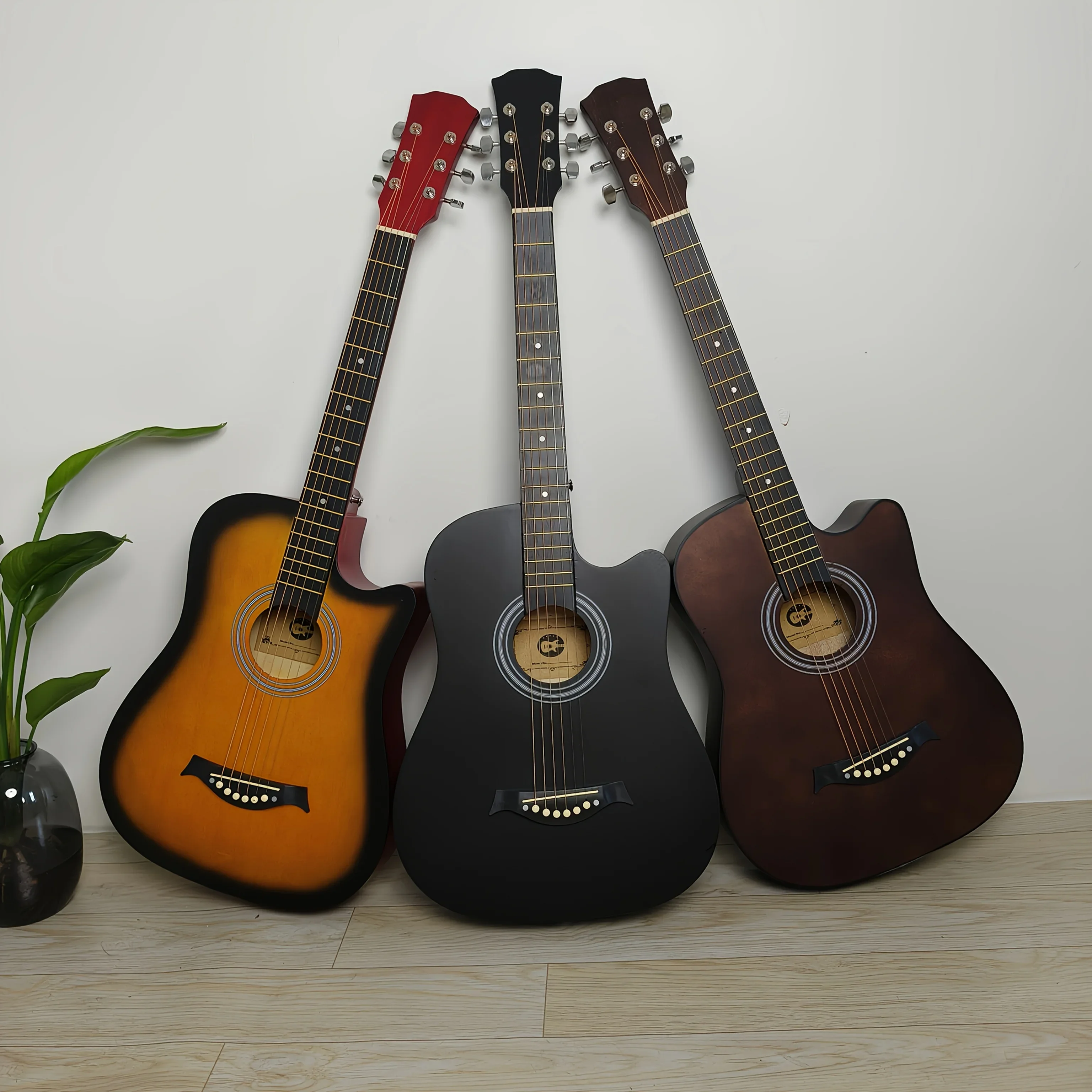 38 Inch Acoustic Guitar Beginner Kit, Basswood Panel, Matte Finish, Suitable As A Christmas Gift for Children or Lovers