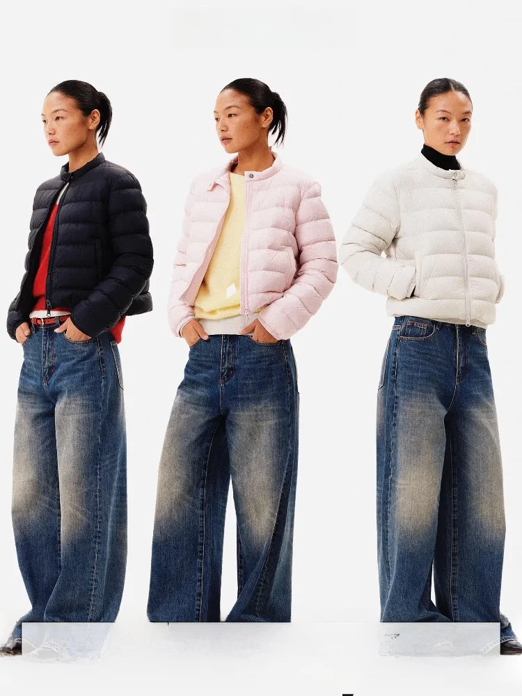 

Age of Ascent Women's down Jaet 90% White Goose down Winter Coat Anti-Bulky Rib Cage Design Commute Sle High Waist