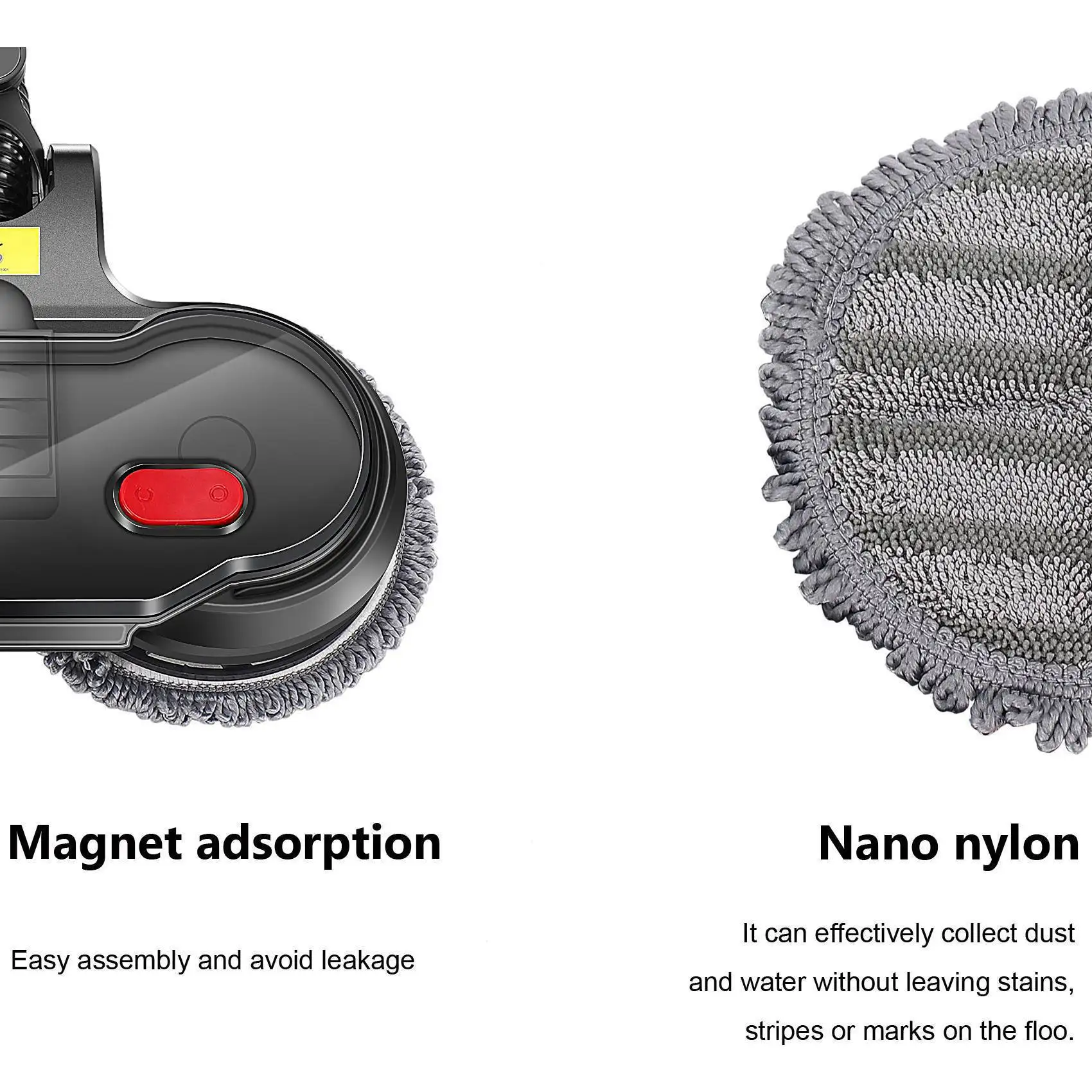 

A49I-Electric Cleaning Mop Head For Dyson V7 V8 V10 V11 Cordless Vacuum Cleaner Wet & Dry Mop Cleaning Head With Water Tank