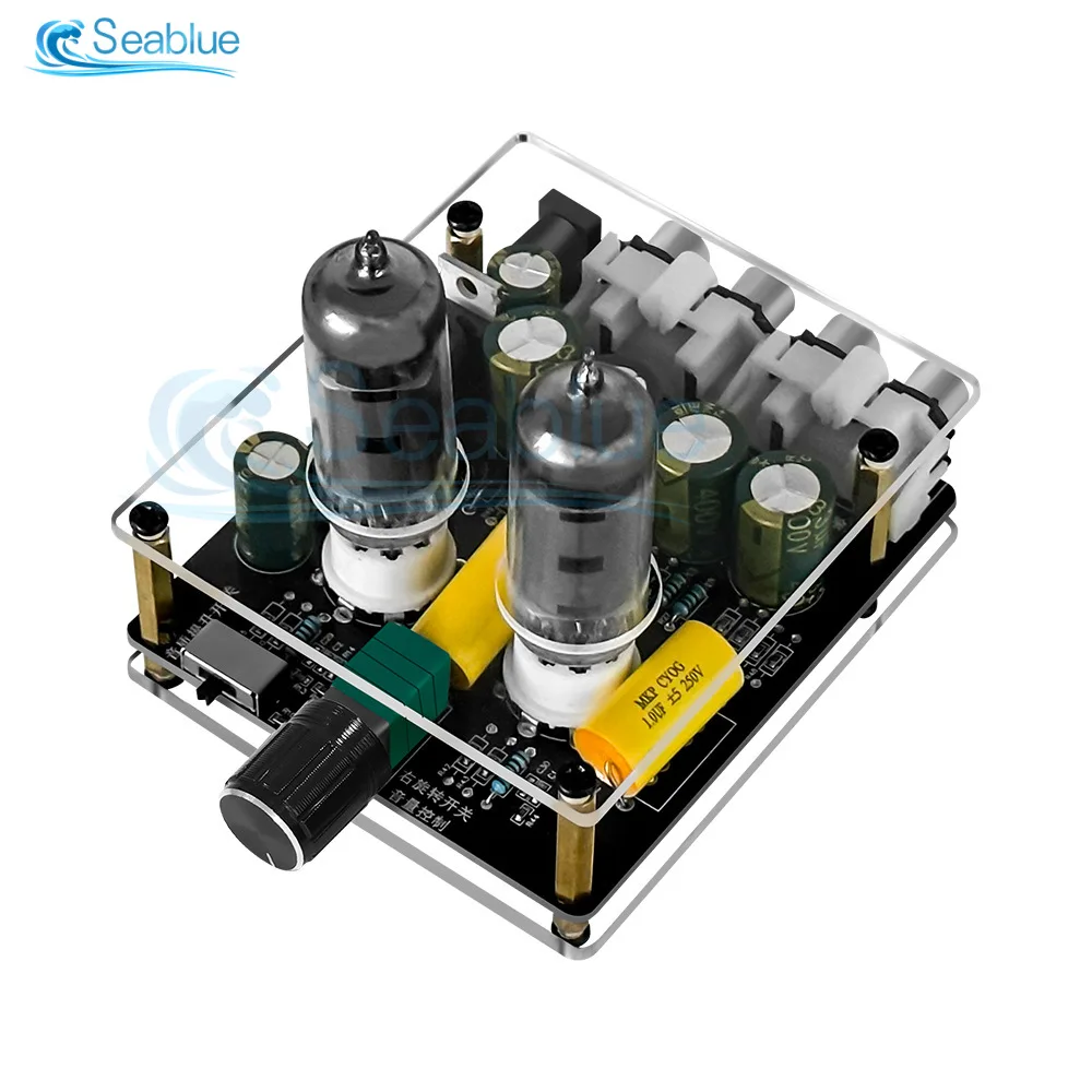 Upgraded 6K4 Tube Preamplifier Amplifiers HiFi Tube Preamp Bile Buffer Audio Amp Speaker Sound Amplifier Home Theater DIY