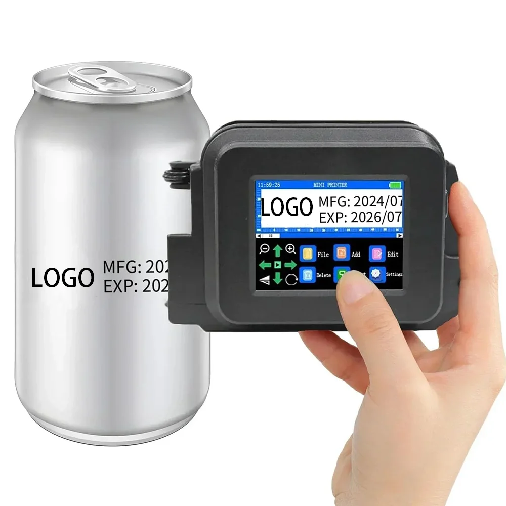 Mini Handheld Inkjet Printer Portable Expiry Date Batch Coding Machine Plastic Cartons with High Speed Printing