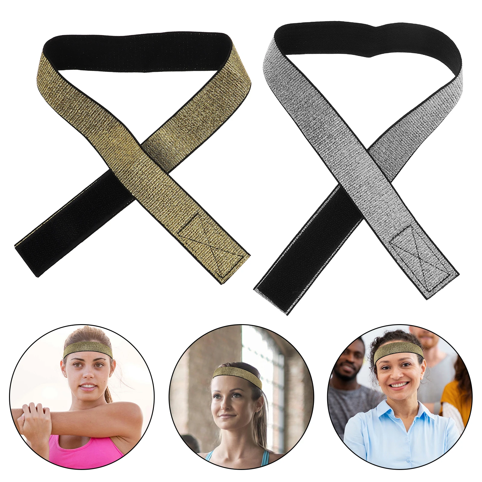 

2pcs Adjustable Elastic Grip Band Non-Slip Hairline Belt For Glueless Lace Front Wigs Front Laying Strap Edges Stabilizer