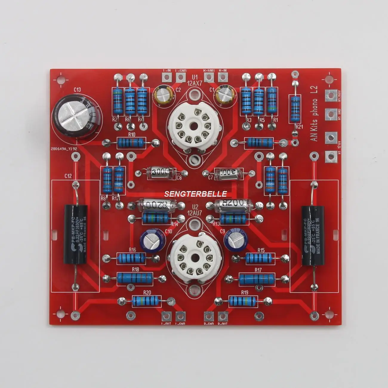 HiFi L2 Audio Phono Amp  Kit 12AU7+12AX7 Tube MM Stereo Phono Amplifier Board
