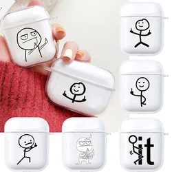 Funda de hombre divertida para Airpods Pro 2, Funda protectora de dibujos animados creativos, 1, 2, 3 Pro