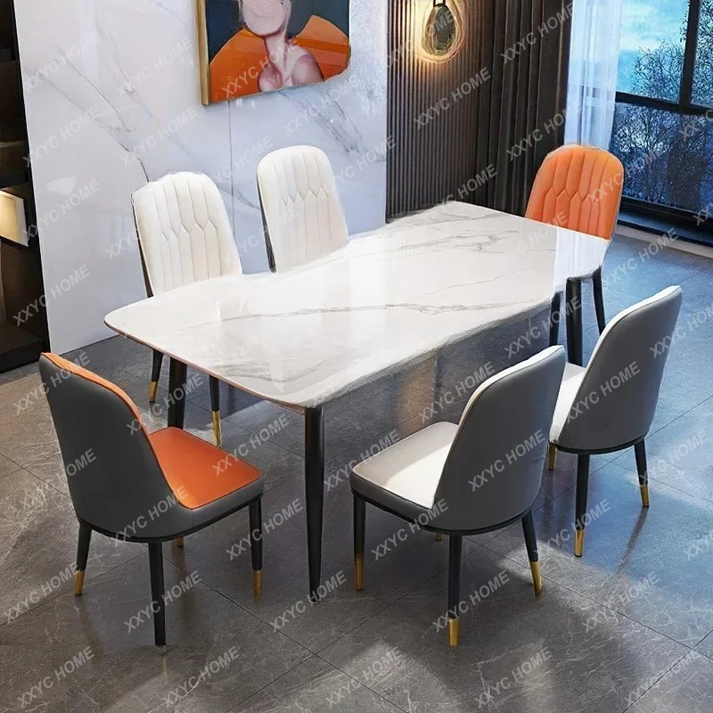 Party Dining Table Rectangular Kitchen Living Room Dining Tables Black Modern Mesas Restaurante Home Furnitur