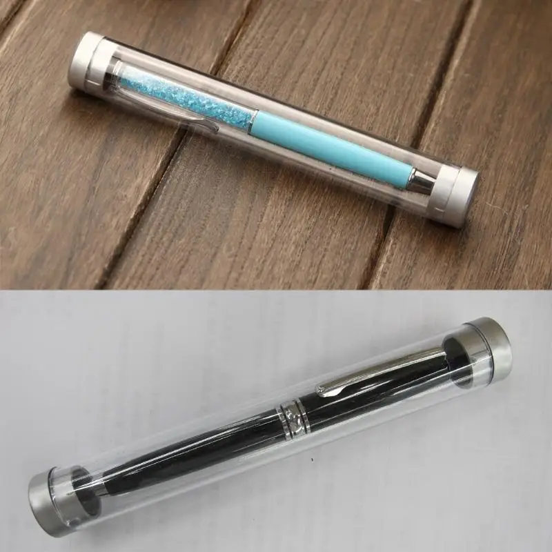 W89C กระบอกสูบโปร่งใสสำหรับกล่องเก็บปากกากล่องเครื่องเขียน สำนักงานโรงเรียน