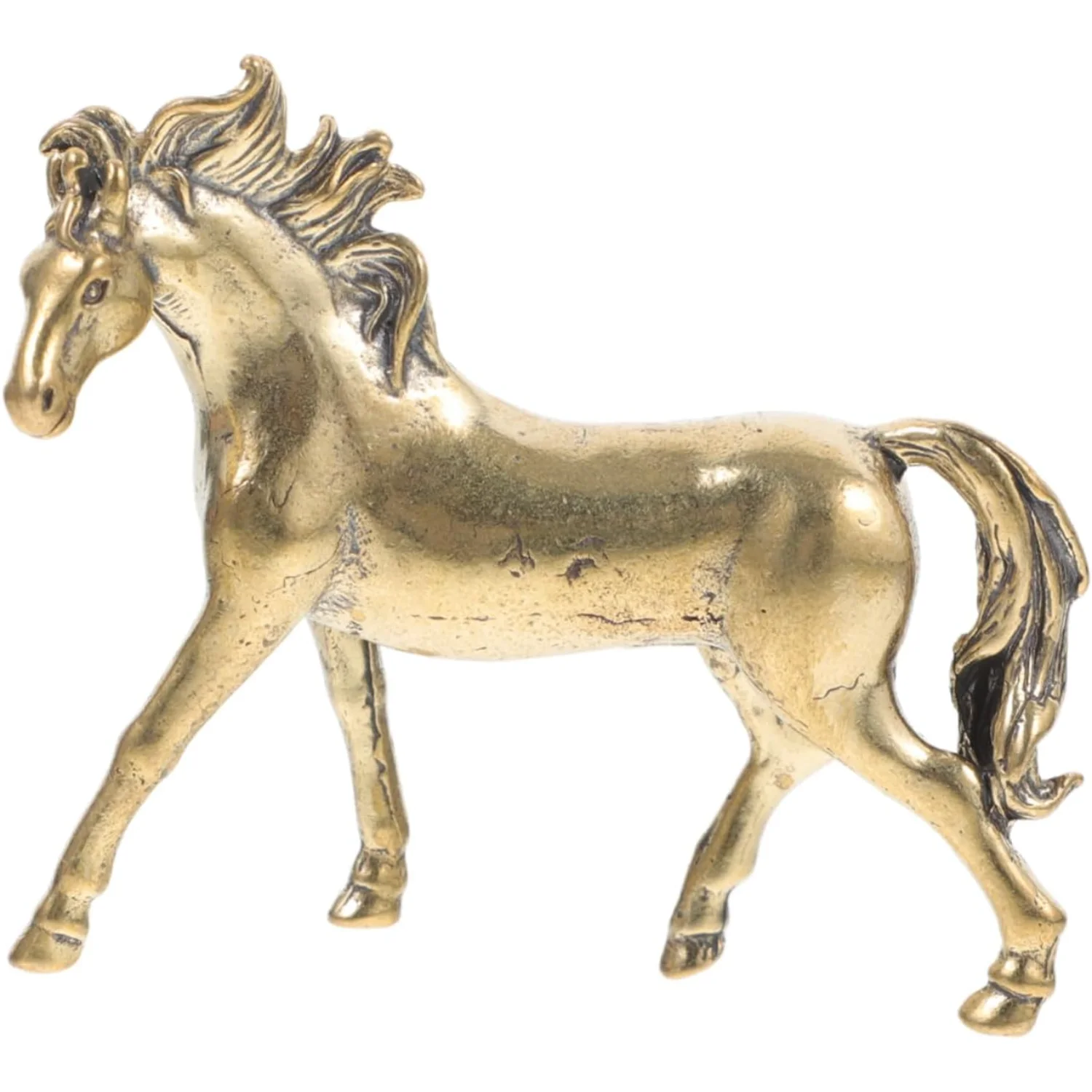 Brass Horse Figurine Design Chinese Zodiac Horse Fengshui Pendant Figurines Statues and Sculptures  Decor