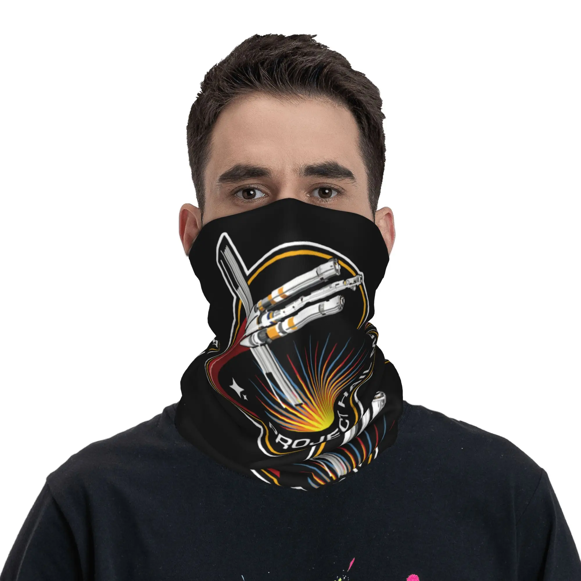 

Custom Project Hail Mary Mission Patch Bandana Neck Gaiter for Ski Camping Men Women Wrap Scarf Headband Warmer