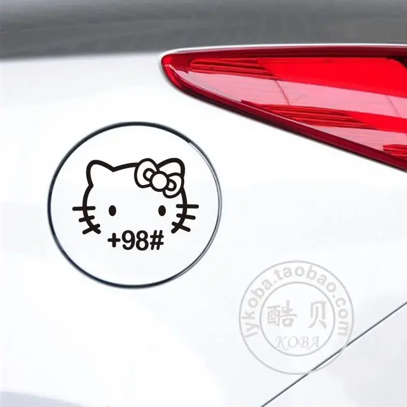 

Sanrio автомобильная наклейка крышка масляного бака украшение светоотражающая наклейка милый мультфильм Hello Kitty автомобильная наклейка аксессуары праздничный подарок