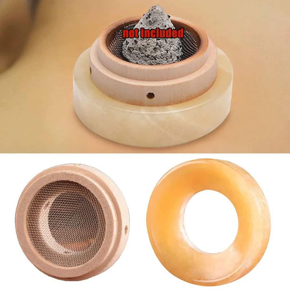 Moxibustion Base Wooden Tray Moxa Stick Insulation Pad Jade Pad Moxa Massage Therapy Acupuncture Body Massage Warm Uterus Health
