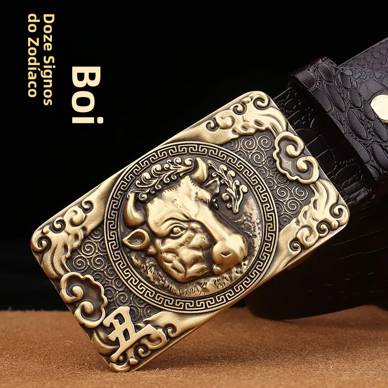 casual-copper-buckle-leather-belt-men's-youth-versatile-crocodile-pattern-pants-belt-leisure-waist-head-layer-cowhide-trendy