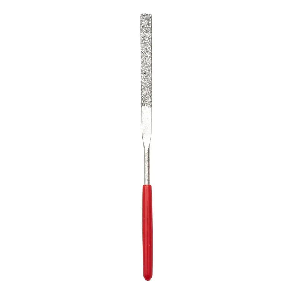 Hand Tools 2pcs Red Plastic Handle Metal Stone Grinding Flat Steel Diamond Needle File File Polish For Hardened Steel Ceramics