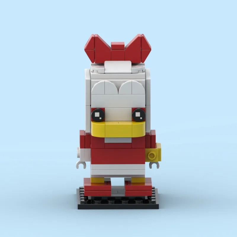 106-teiliges Würfelkopf-Charakterbauset – MOC-kompatibles Minifigurenmodell für Erwachsene, kreatives STEM-Geschenk mit Führung