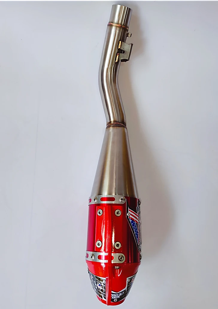 قطع غيار الدراجات النارية الصينية عالية الجودة JPM CRF250 مجموعة ماسورة عادم الدراجة النارية كاتم صوت من الفولاذ المقاوم للصدأ #2