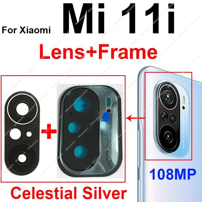 For Xiaomi Mi 11X Mi 11X Pro Mi 11i Rear Back Main Camera Lens Glass Frame Cover Holder Replacement Parts