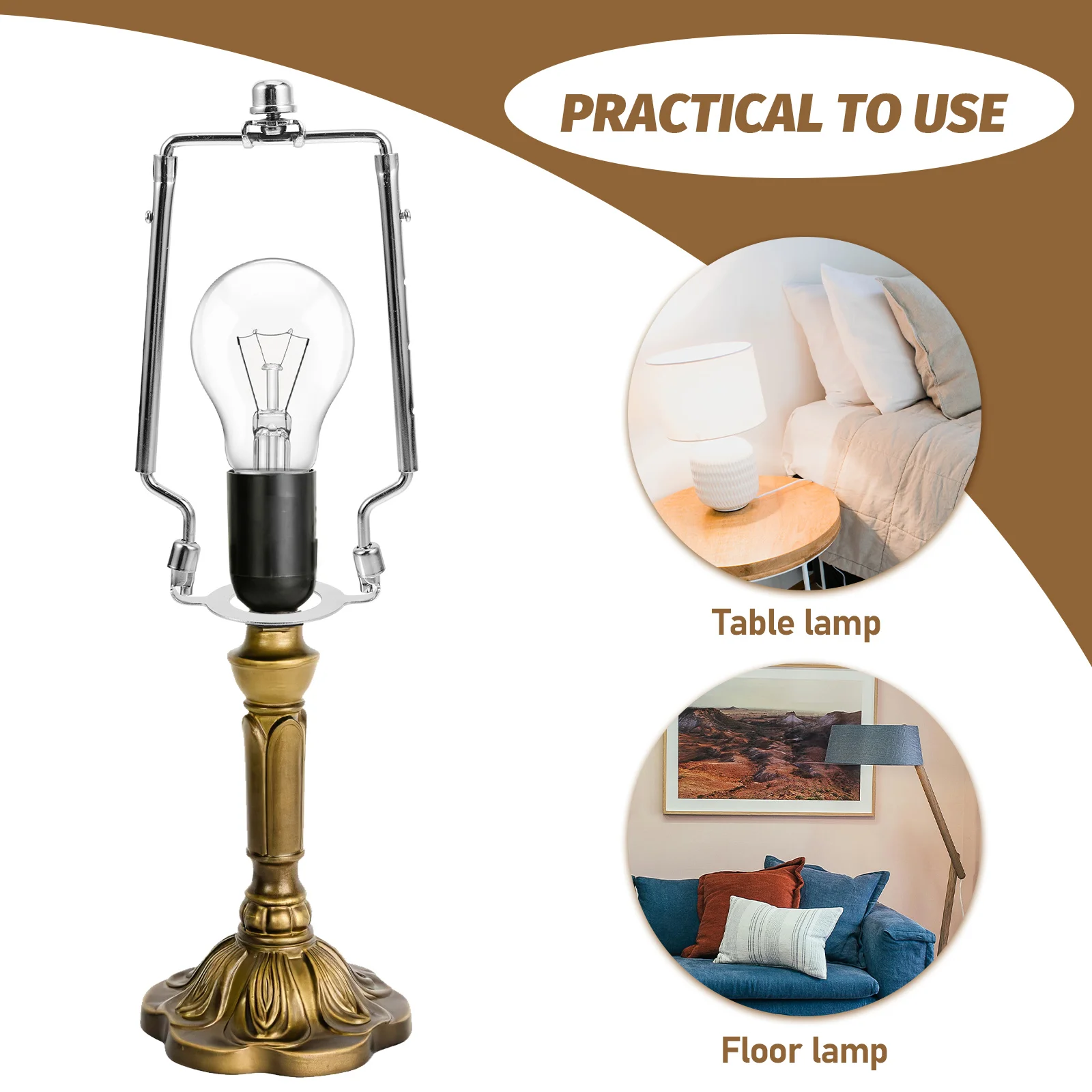 

Держатель абажура Ремонтный комплект для фиксации лампы Компактный размер Регулируемая гарвардская лампа