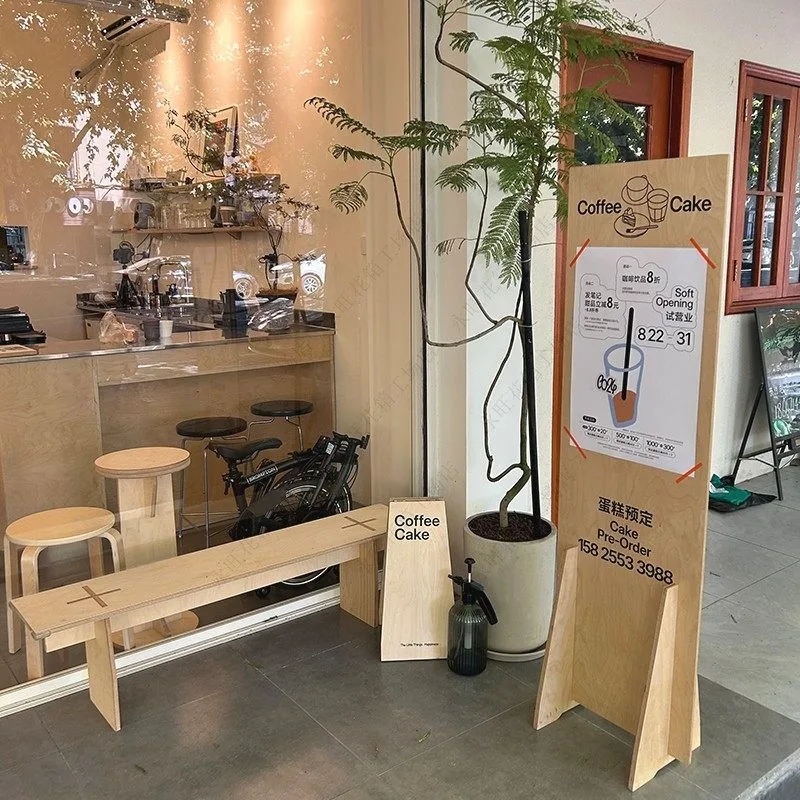 

Simple Ocean Board Bench Coffee Milk Tea Shop Rest Chair Commercial Home Restaurant Stool Simple Seat