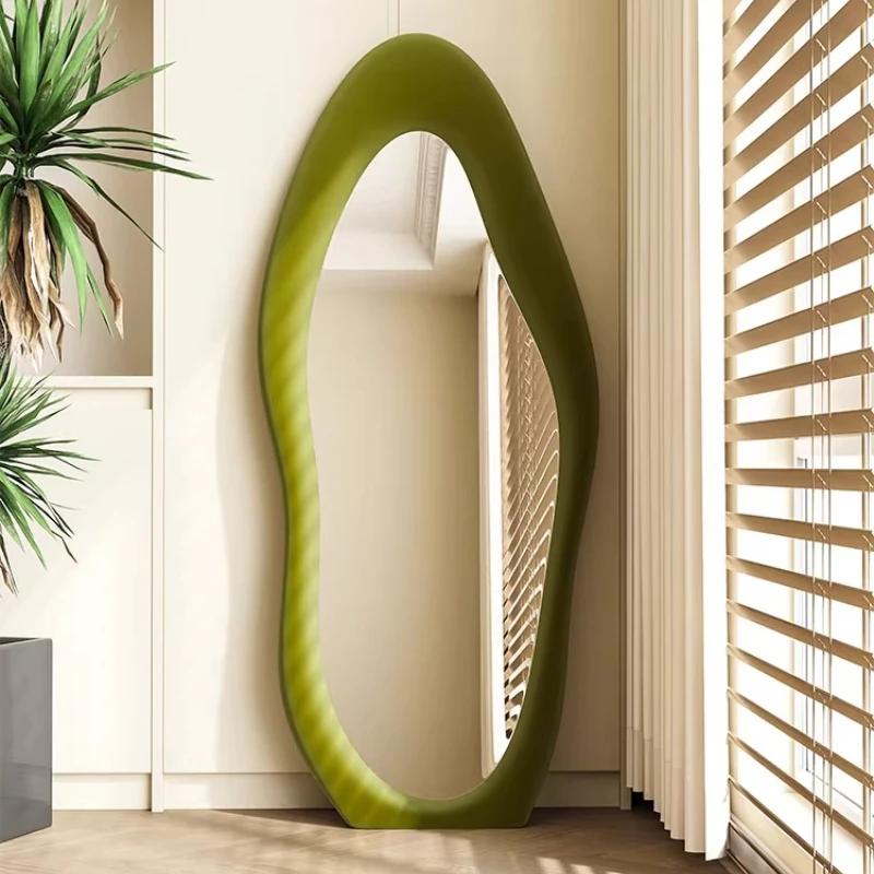 

Full Body Standing Mirror Decoration Living Room Luxury Modern Aesthetic Mirror Irregular Asymmetrical Espelhos Home Decorations