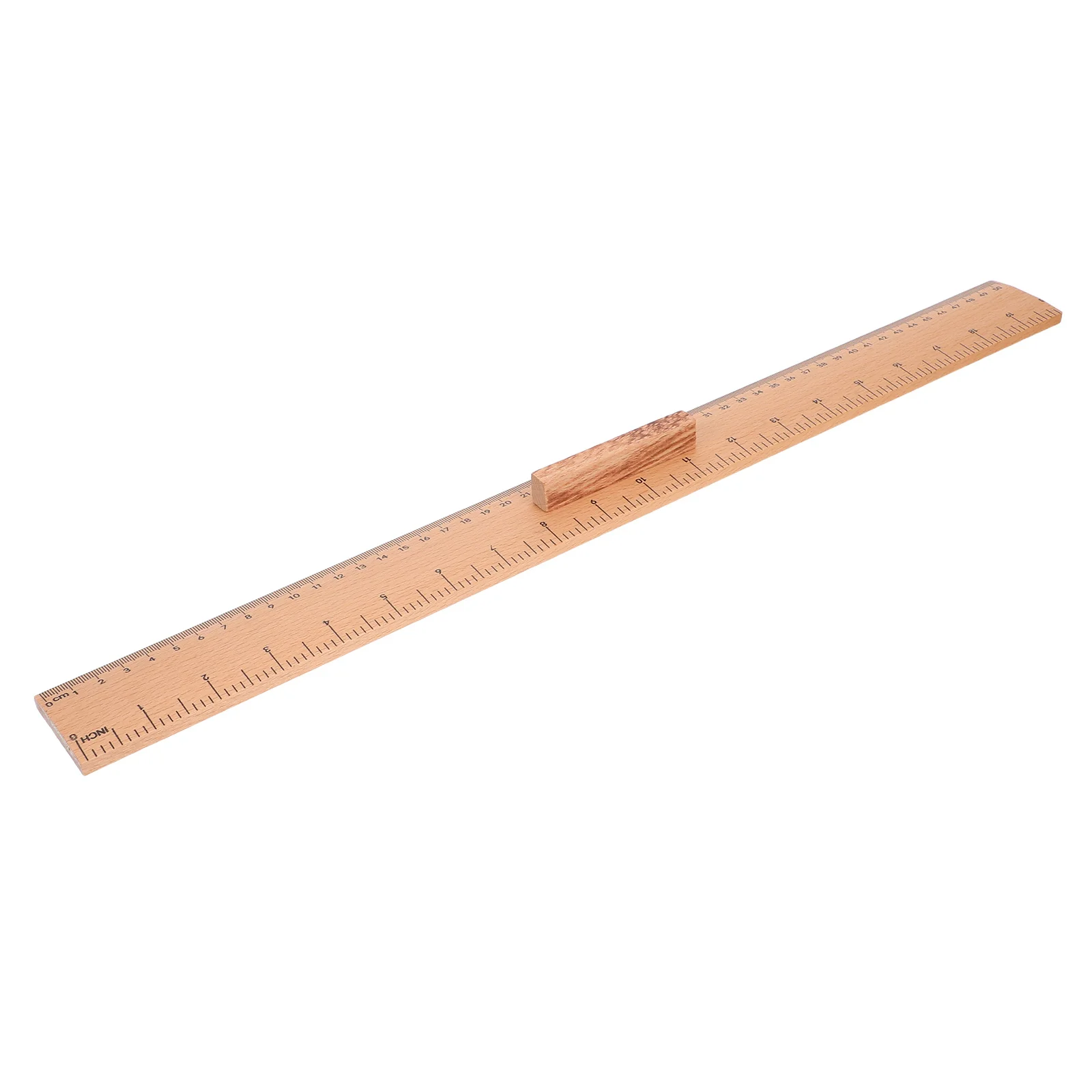 Dual-Scale Wood Ruler for Sewing and Crafting Precise Measuring Tool for Fabric Cutting Tailoring Beginner Quilting Projects