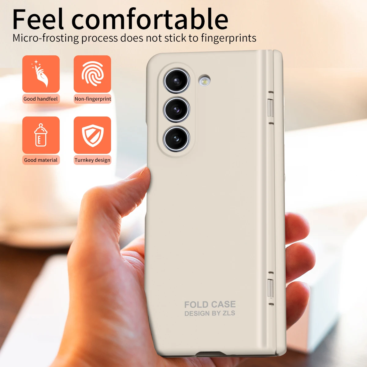 For Samsung Galaxy Z Fold 7 6 5 4 5G Matte Hard PC Phone Case External Screen Tempered Glass Film Spring Hinge Shockproof Cover