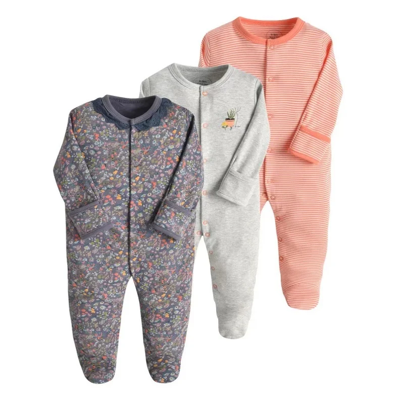 Winter Footed Pajamas For Newborn Baby Romper Footed Infant Jumpsuit Boy Girl Long Sleeve Long Sletton Ropa Bebe Clothing 0-12M