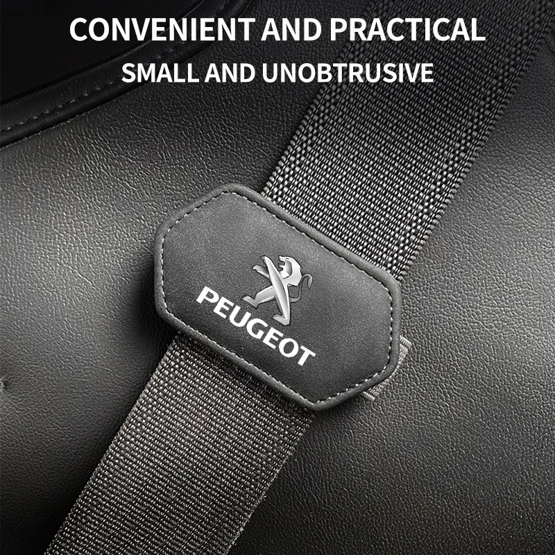 Fashion Car Seat Belt Buckle Safety Limiter Fixed Adjustment Clip For Peugeot 206 207 307 3008 2008 308 407 408 508 301 208 RCZ