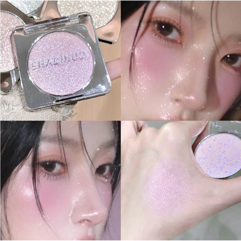 Monochrome Glitter Highlighter Contour Brighten Face Body Sparkle Shimmer High Gloss มันฝรั่งบด Diamond High Light Palette