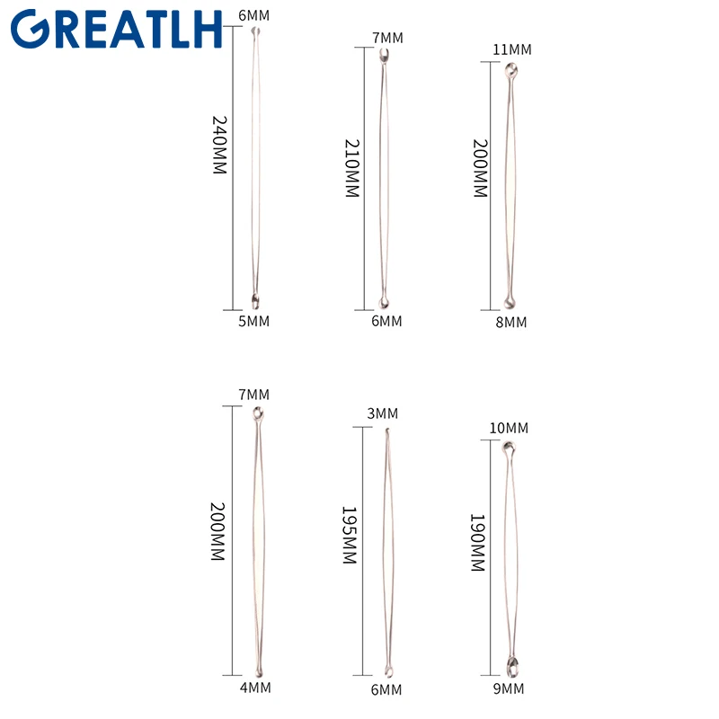 Orthopedic Stainless Steel Bone Curette Double End Oval and Round Orthopedic Surgery Instruments pet