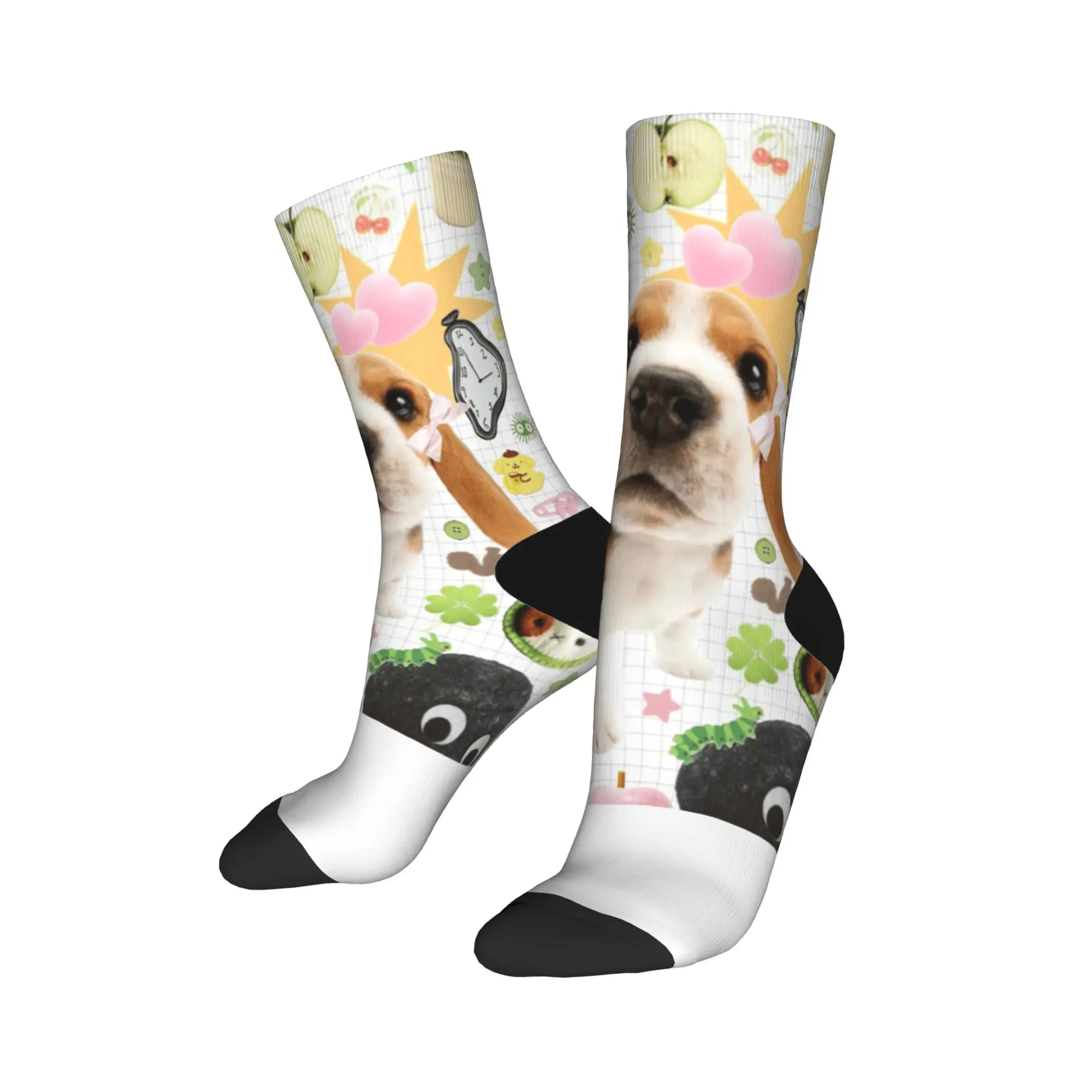 Skarpety z memami o kotach, gotyckie pończochy, zimowe skarpety męskie antybakteryjne, ciepłe, miękkie, designerskie skarpety rowerowe