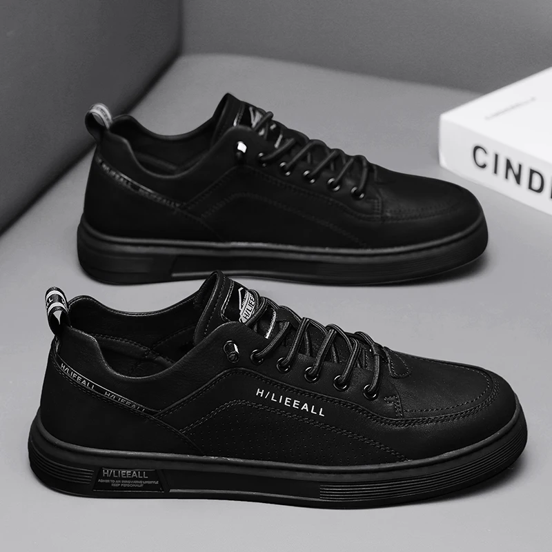 

Men's Sneakers Casual Skateboarding Shoes 2026 Professional & Casual Leather Sneaker Luxury Little White Student Shoes