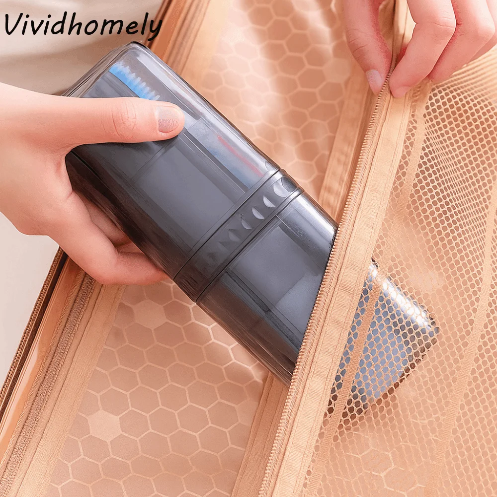 

6pcs/set Toothbrush Storage Box Waterproof Partitioned Toothbrush Cup Case Plastic Portable Toothbrush Holder Business Trip