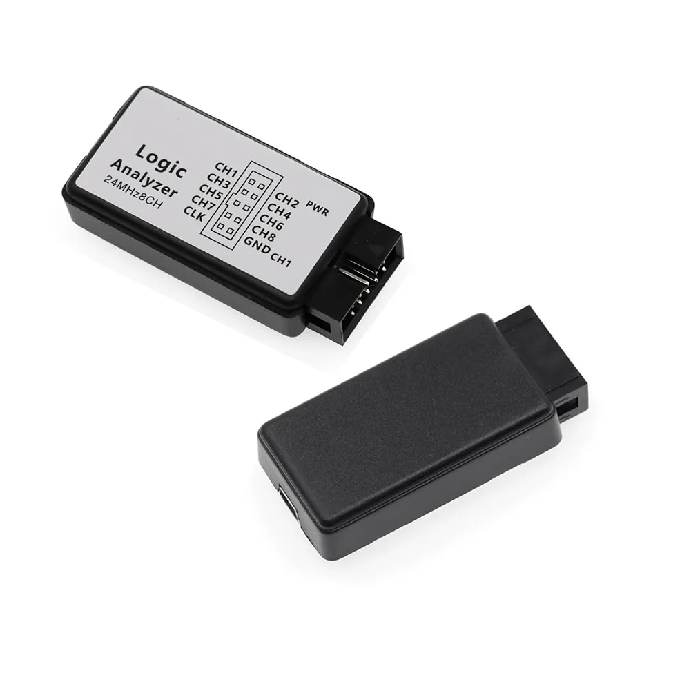 8 Channel USB Logic Device Data Capture Device 2.2*1.1*0.6 Inch 24MHz Logic Analyzer Debugging Various Applications