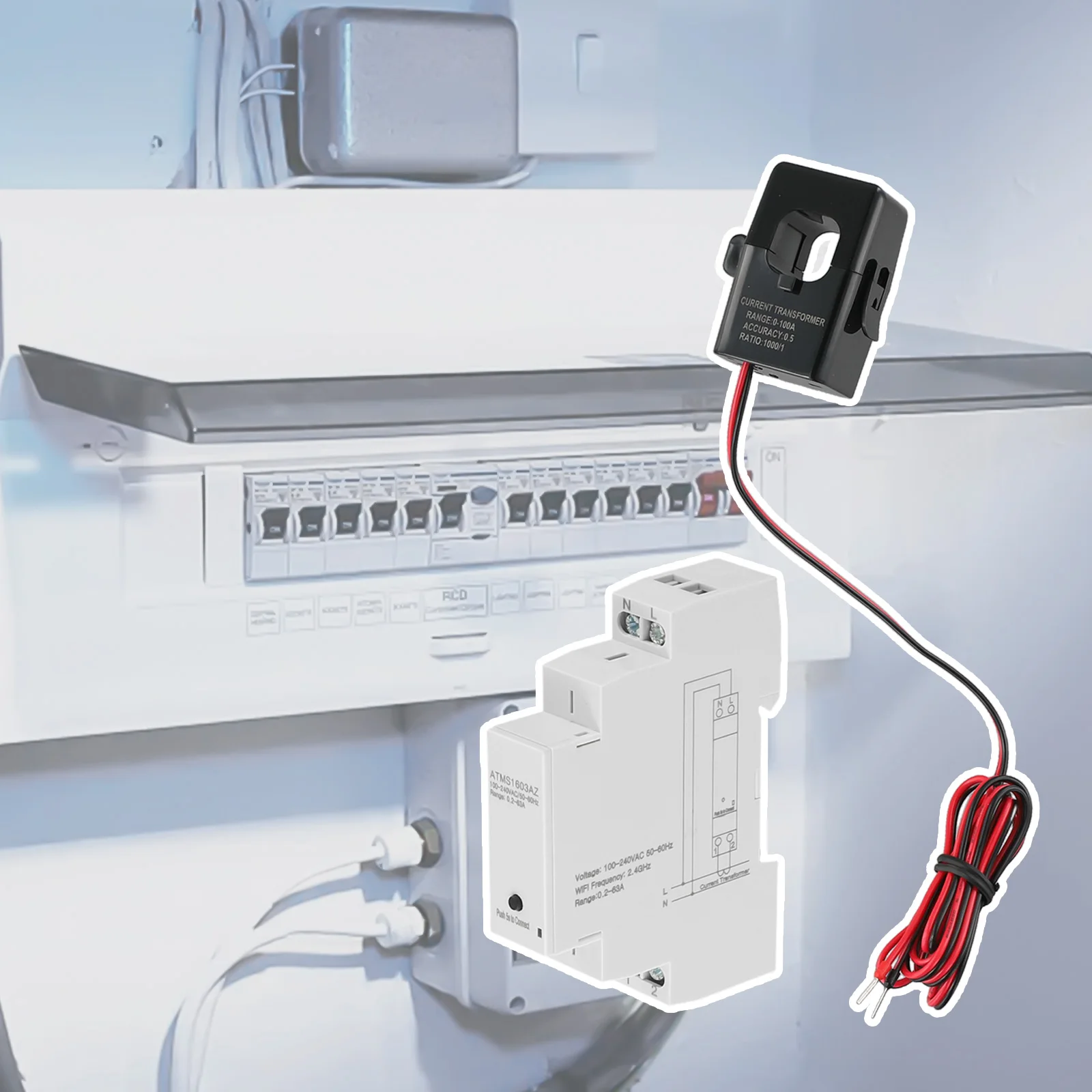 As Shown Electricity Meter Accurate Power Measurement Device Energy Consumption Monitor Domestic And Commercial Use