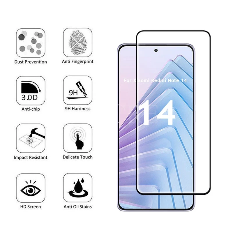 Xiaomi Redmi Note 14 유리 Redmi Note 14 강화 유리 HD Fli... - 1