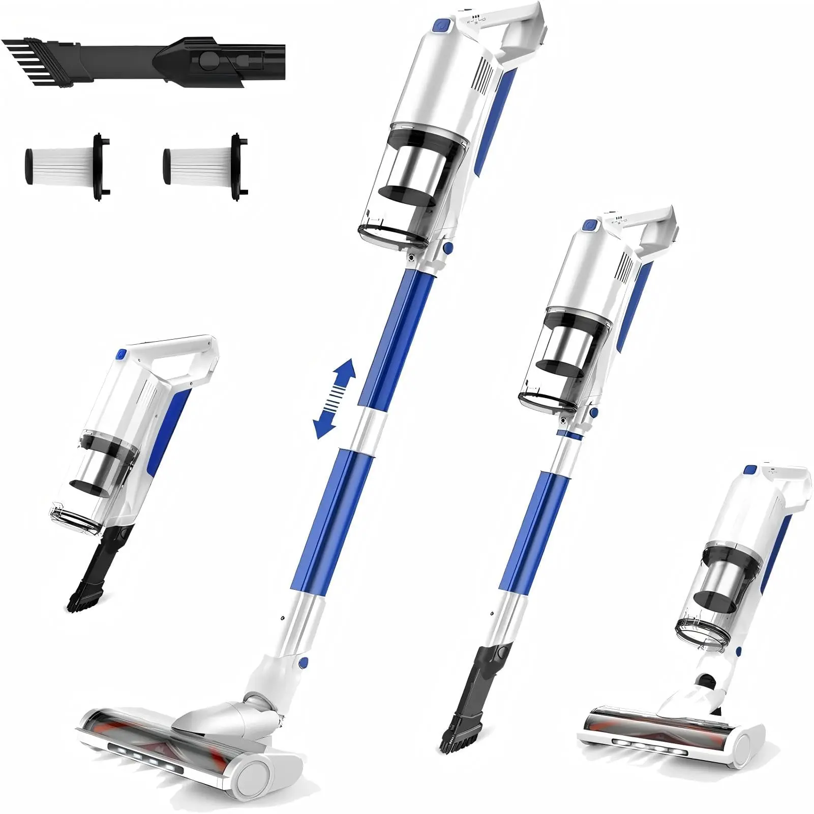 

WHALL Cordless Vacuum Cleaner, Stick Vacuum cordless with Strong Suction, Rechargeable Cordless Vacuum for Home