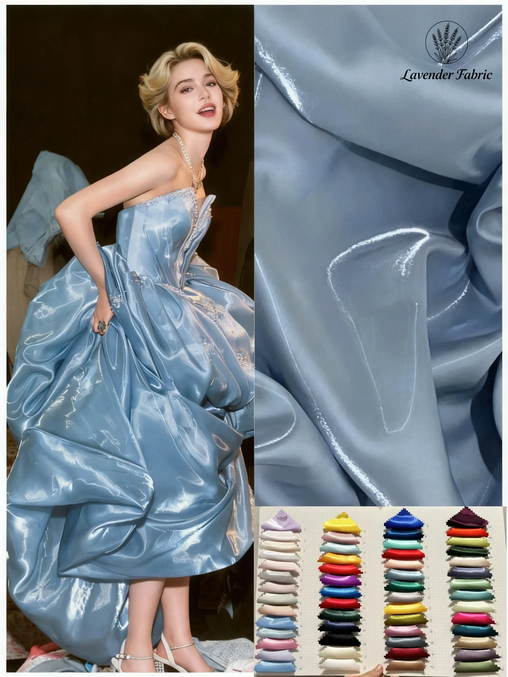 

Новая высококачественная жидкая глянцевая водяная атласная ткань из плотного атласа для шитья костюмов, женских вечерних платьев, тканей