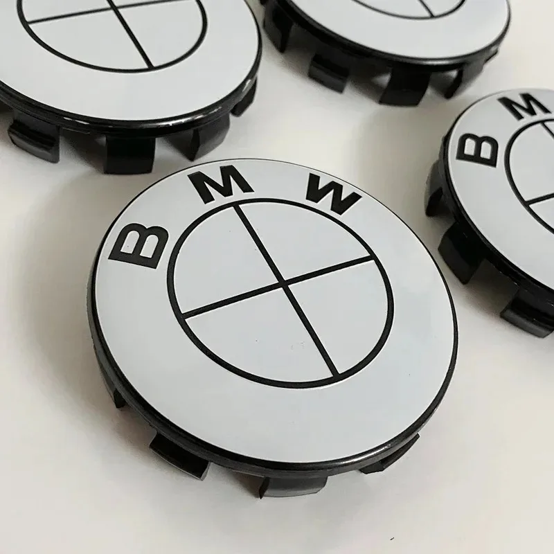 

45/74/82mm front/trunk logo BMW 3/4/5 series and X5/X6 (F series) black/white modified 68mm wheel hub cover sticker