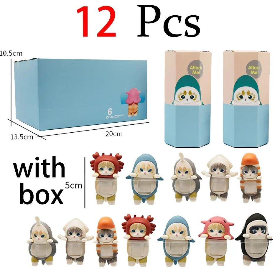 

Sonny Angel Mofusand слепая коробка мини-фигурка акула кошка экшн-игрушка милый коллекционный подарок для детей фанаты Рождество день рождения