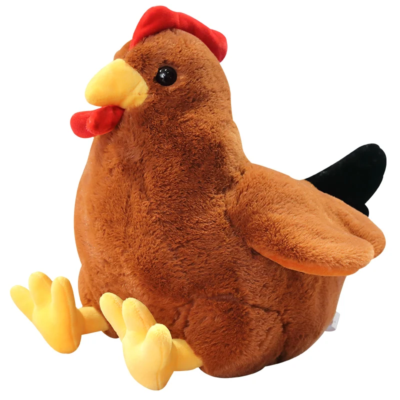 Simulation Soft Plush Rooster Doll Plump Chicken Plush Toy Cute Stuffed Poultry Animal Room Decoration Sleeping Pillow Kids Gift