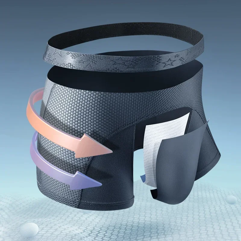 Unterwäsche Herren Eisscreen Loch Boxer Atmungsaktive Boxer Jungen Shorts Jugend Sommer dünne Modal Unterhose