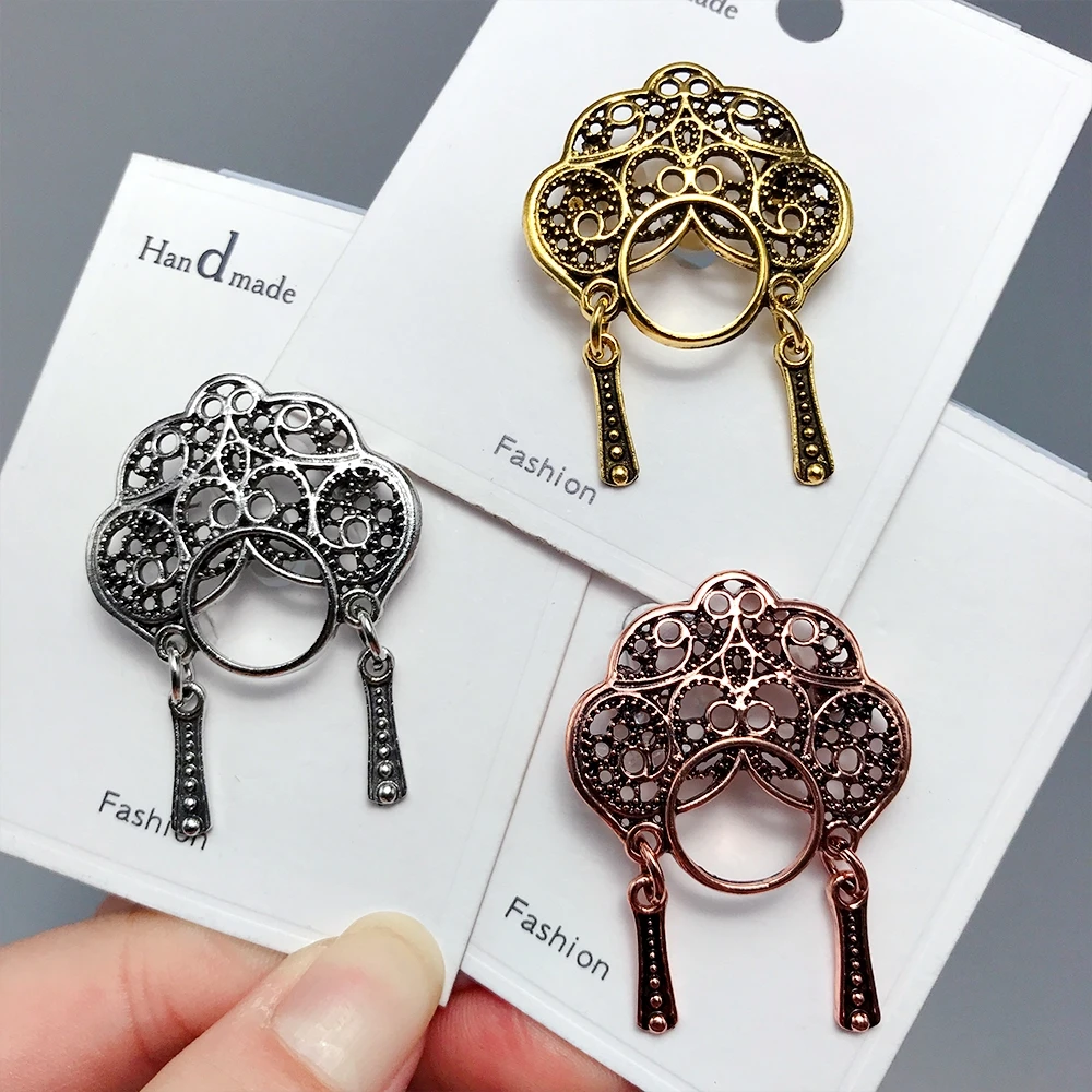 3 Colors Russian Nesting Doll Brooch Pin Tassel Face Women's Summer Fashion Jewelry Gift Set