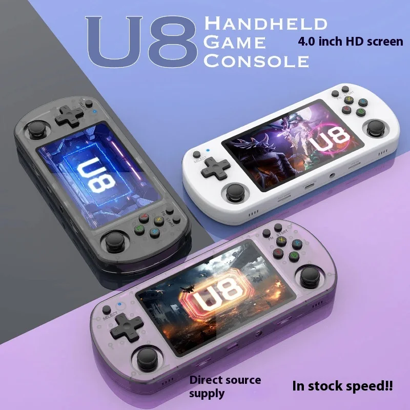

New U8 Handheld Game Console Open Source Linux System Retro High-Definition Large Screen Handheld Arcade Machine Birthday Gifts