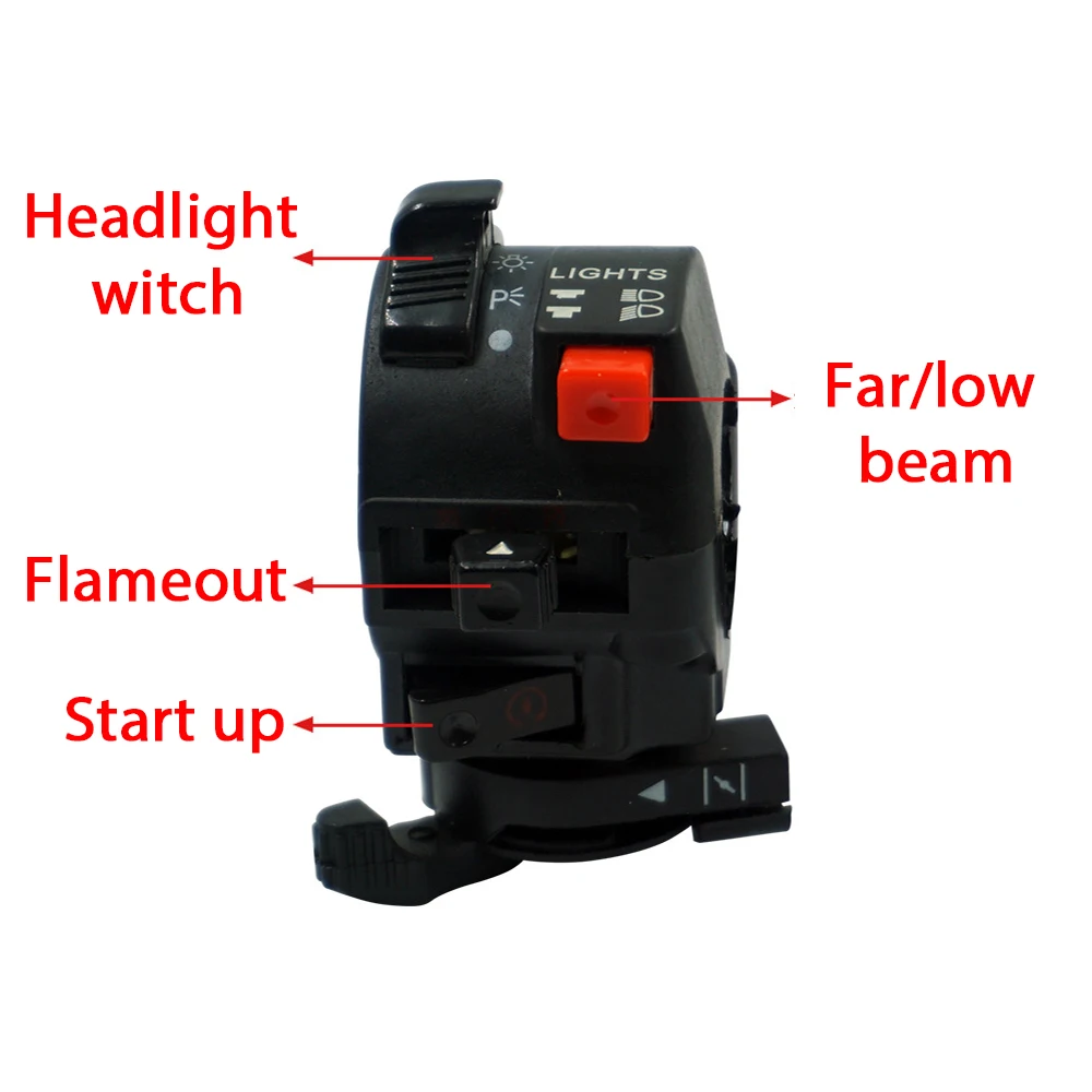 Motorcycle Handlebar Switch Assembly Multi-function Left Turn Signal Horn Start Choke Starter Switch For 7/8\