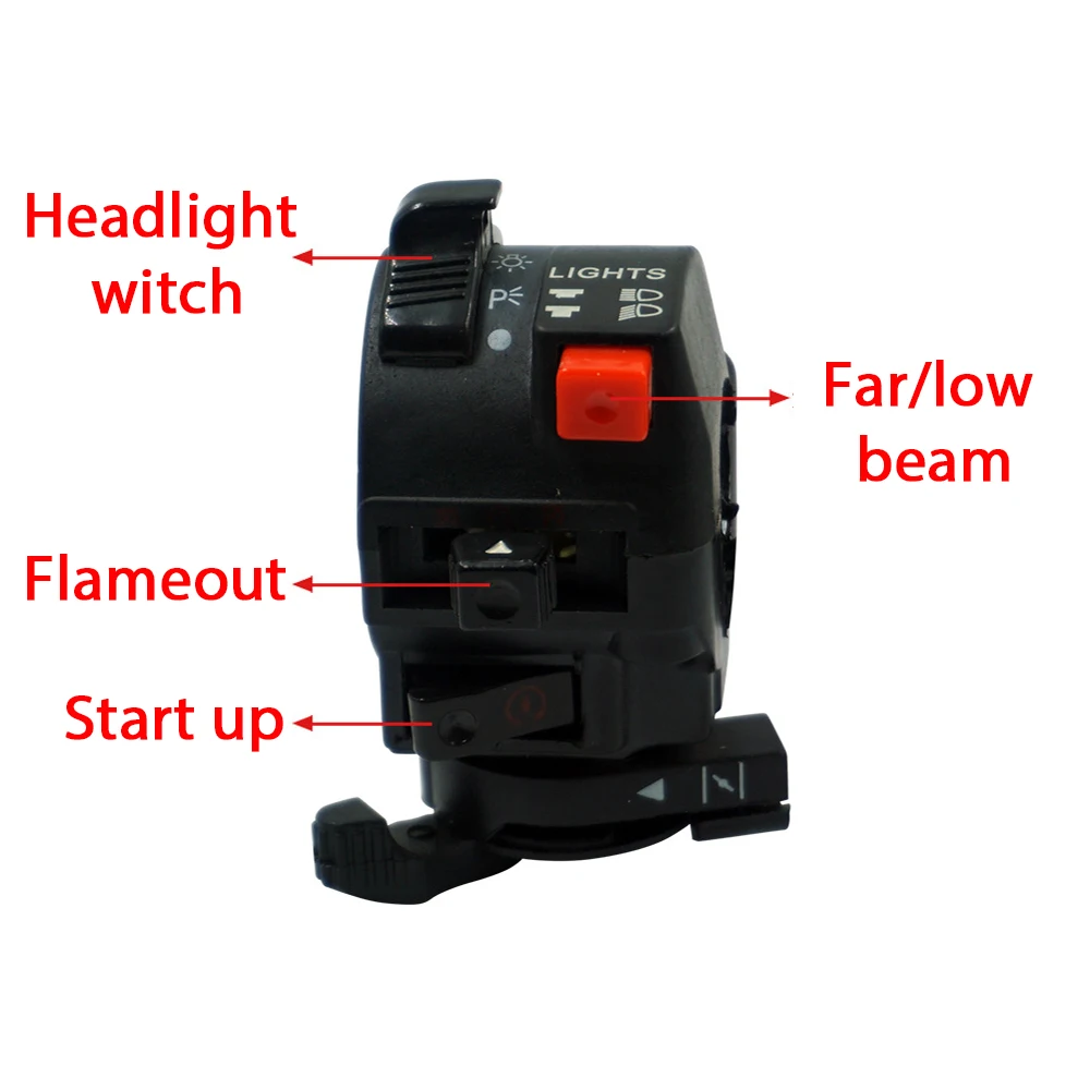 Moto Manubrio Interruttore di Montaggio Multi-funzione Sinistra Segnale di Girata Corno di Avviamento Choke Interruttore di Avviamento Per 7/8 \